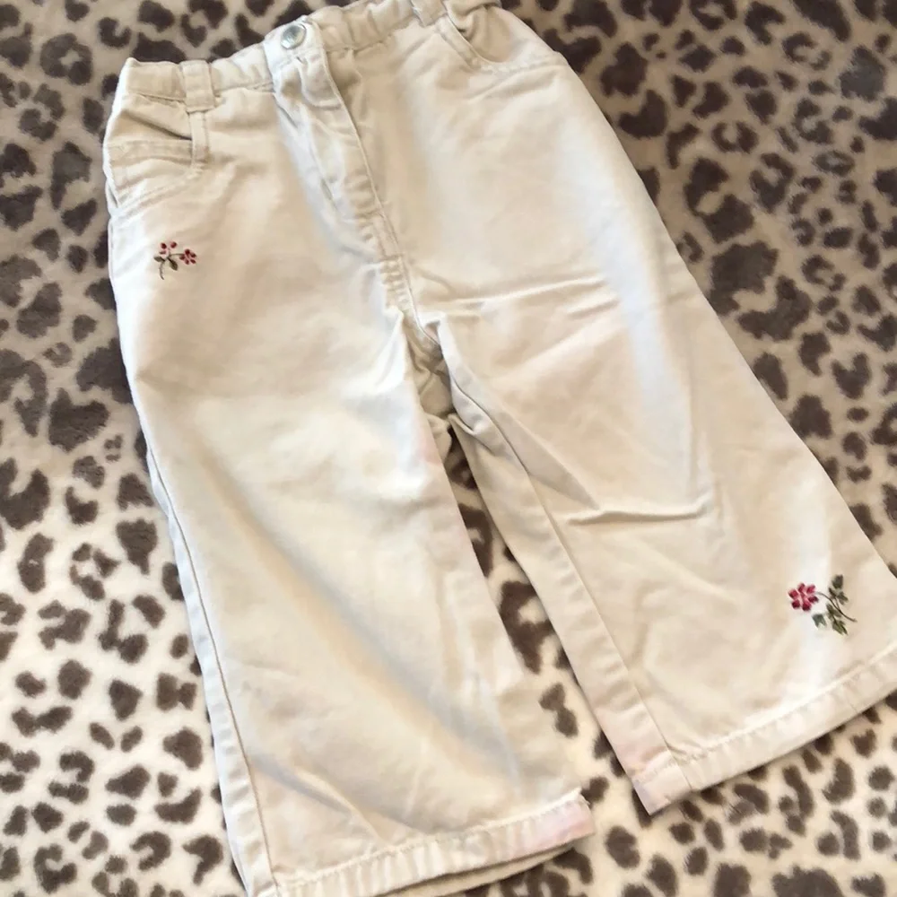 Vintage 2000 Gymboree Embroidered Tan Pants size 24 months Girls